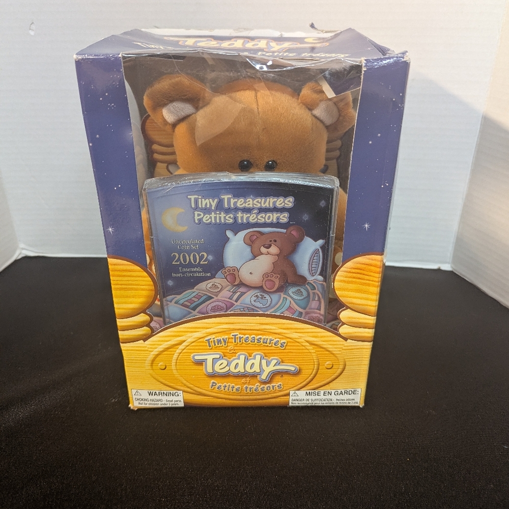 RARE Royal Canadian Mint Tiny Treasures & Teddy Uncirculated Coin Set And Plush
